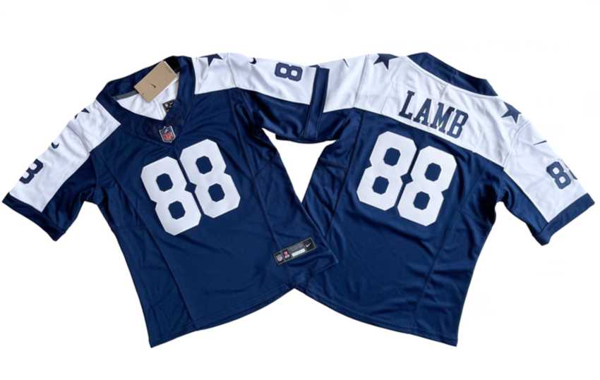 Women%27s Dallas Cowboys #88 CeeDee Lamb NavyWhite 2023 F.U.S.E. Limited Football Stitched Jersey(Run Small)